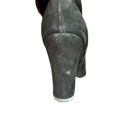 BCBG Max Azria Women's Black Suede Ankle Booties Size 38/7 Zip Closure - Picture 8 of 16